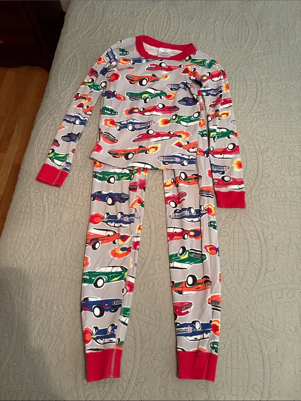 Hanna Anderson Kids Red-Trim Car Print Pajama Set - Multicolor Cars